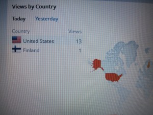 Finland, wordpress stats map