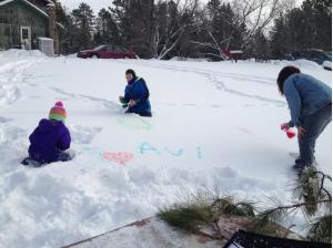 I always wanted to write names in the snow...